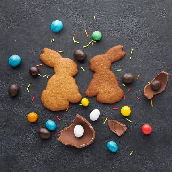 sables paques lapin chocolat