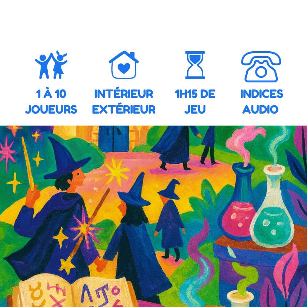 Chasse au trésor magique pour enfants, enquête à l’école des sorciers, 1 à 10 joueurs, 1h15 de jeu – Explorador