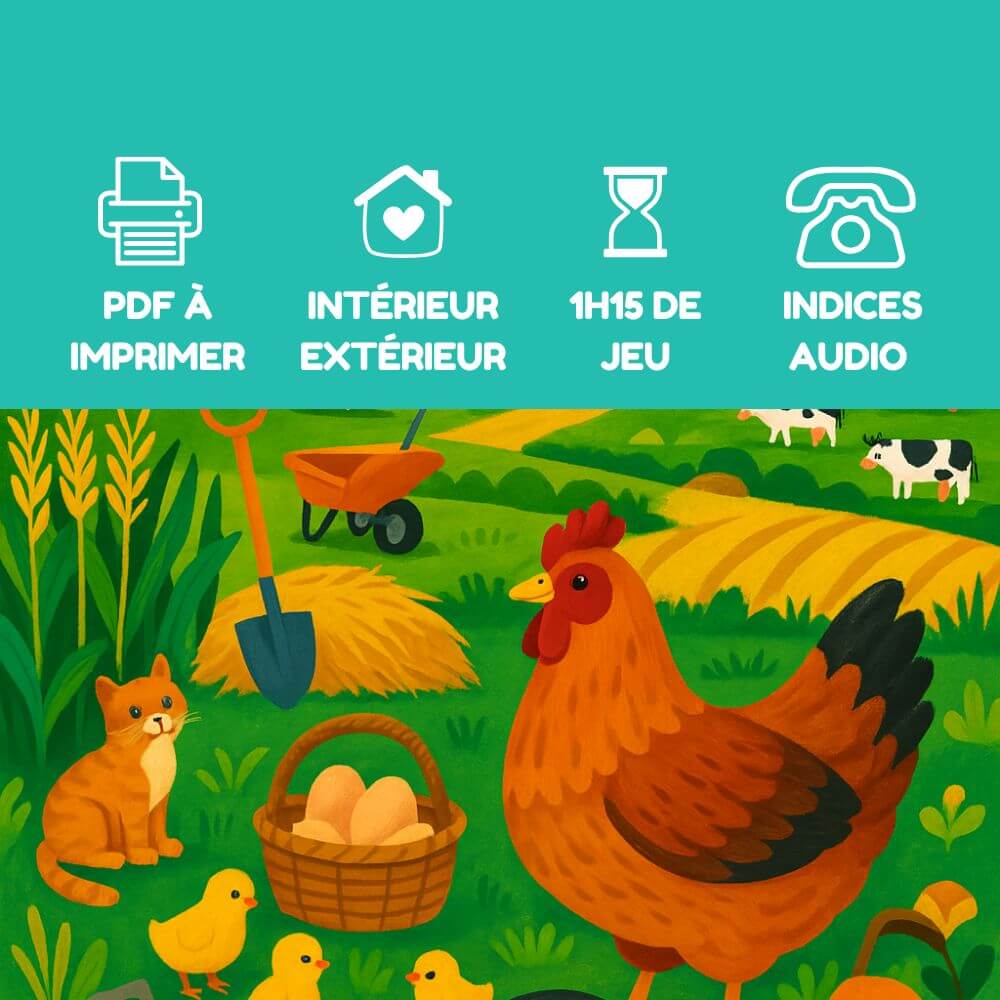 pdf jeu enquete ferme pepette poule enfants explorador