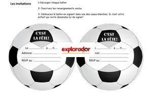 invitation ballon foot explorador
