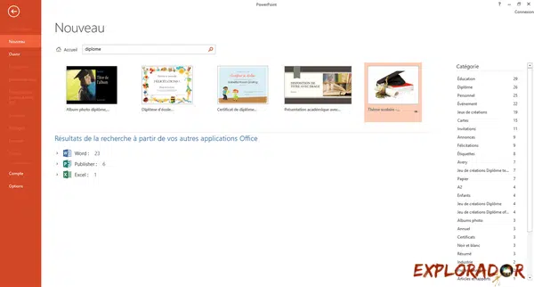 creer diplome powerpoint explorador