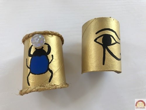 activite egypte rouleau papier toilette bracelets