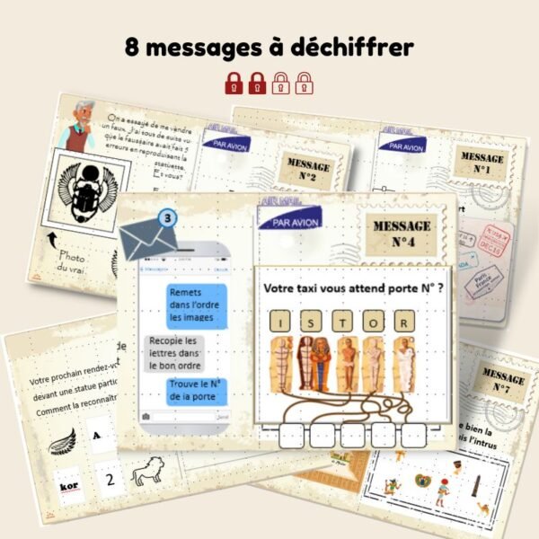 enigmes faciles egypte 6ans