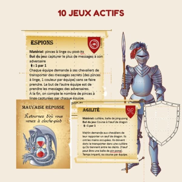 jeux anniversaire chevalier