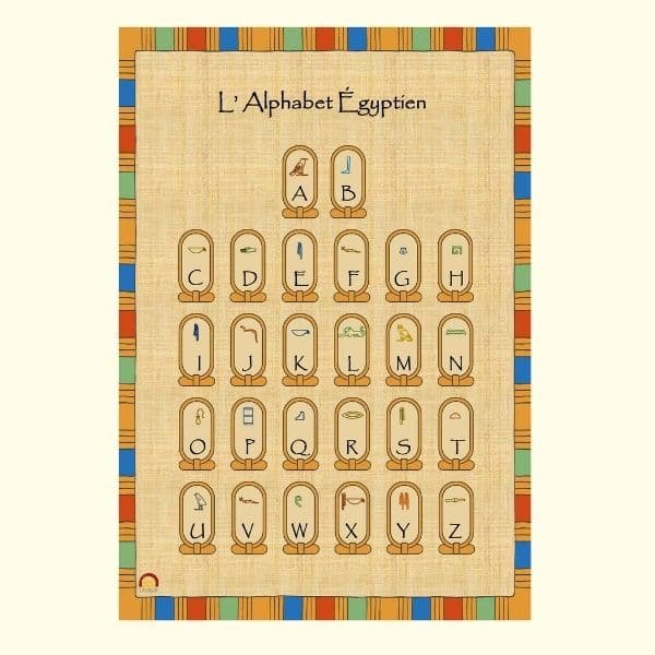affiche alphabet egypte