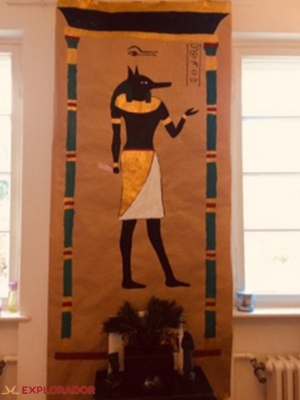 grand panneau décoration anniversaire anubis