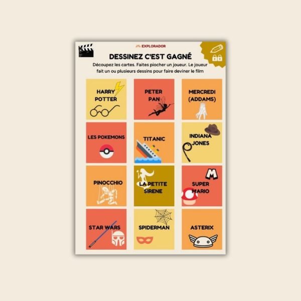 mots films jeu dessiner