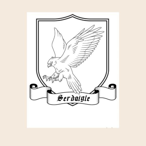 coloriage du blason maison serdaigle