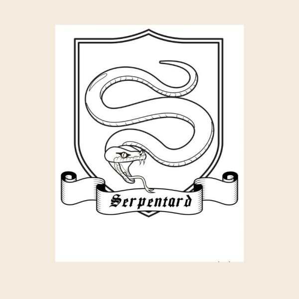 coloriage du blason maison serpentard