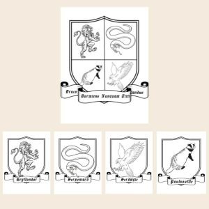 blasons maisons harry potter coloriage