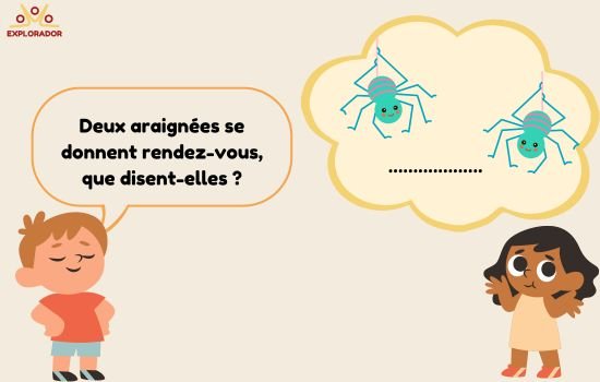 devinette drole pour enfant araignée