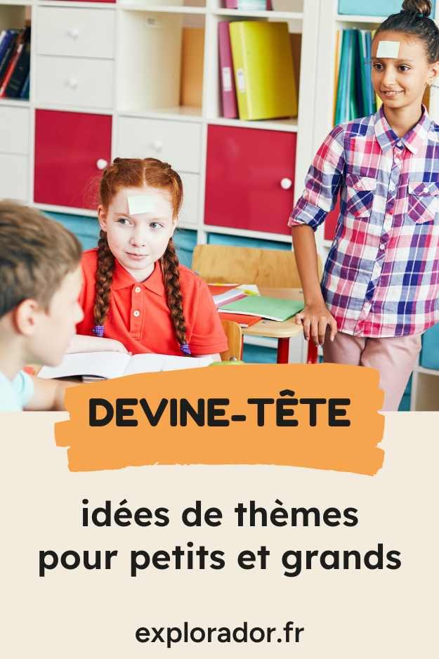enfants qui jouent au jeu de devine tete avec des post-its