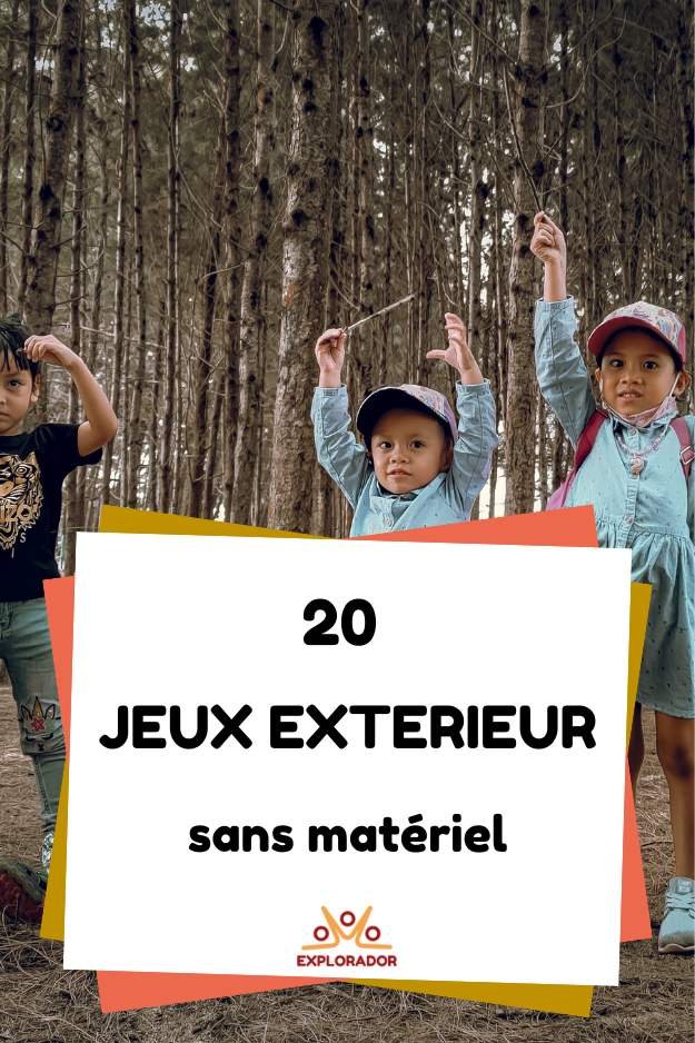 enfants jouant dehors sans materiel