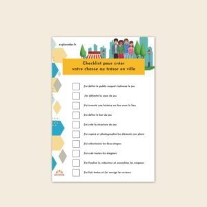 checklist pour jeu de piste en ville
