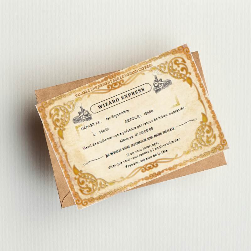 invitation anniversaire sorciers