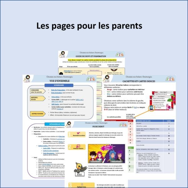 page parents chasse au trésor jeu video