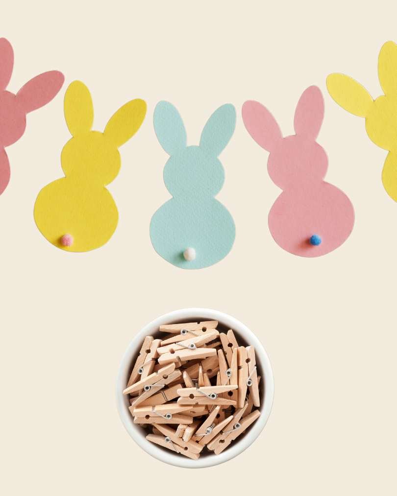 guirlande de lapins en papier découpé