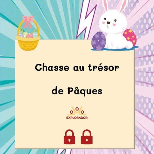 petit lapin pour chasse au trésor de paques