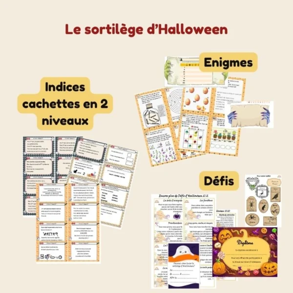 jeu sortilege halloween à imprimer